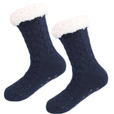 2Pairs/Lot Women Winter Socks Plus Thicken Warm Soft Cotton Sock Home Non-Slip Bedroom Shoes Christmas Gift Knitted Room Floor Sleep Sock