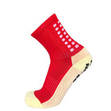 5Pairs/Lot Absorb Sweat Outdoor Football Socks Anti Slip Soccer Sports Men Womens Sport Socks Square Friction Film Thickened Towel Bottom