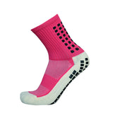 5Pairs/Lot Absorb Sweat Outdoor Football Socks Anti Slip Soccer Sports Men Womens Sport Socks Square Friction Film Thickened Towel Bottom