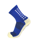 5Pairs/Lot Absorb Sweat Outdoor Football Socks Anti Slip Soccer Sports Men Womens Sport Socks Square Friction Film Thickened Towel Bottom