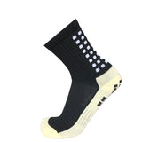 5Pairs/Lot Absorb Sweat Outdoor Football Socks Anti Slip Soccer Sports Men Womens Sport Socks Square Friction Film Thickened Towel Bottom