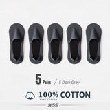 5 Pairs/Lot Men's Boat Socks 100% Cotton Deodorant Sweat Absorption Summer Sock Thin Breathable Silicone Non-slip Silk Socks