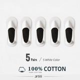 5 Pairs/Lot Men's Boat Socks 100% Cotton Deodorant Sweat Absorption Summer Sock Thin Breathable Silicone Non-slip Silk Socks