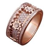 Rotatable Gear Men's Stainless-steel Rings Anti Anxiety Ring Anti-stress Fashion Jewelry Accessories