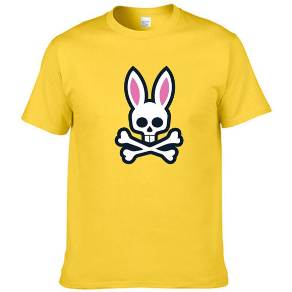 Summer Men's T-shirt Cotton Short-sleeved Ghost Rabbit Print T-shirt Women's T-shirt Fashion Sports Shirt Casual Jogging Top