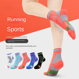 5Pairs/Lot Professional Sports Socks Women and Men's Pressure Running Socks Towel Bottoming Compression Riding Socks Badminton Socks for Women