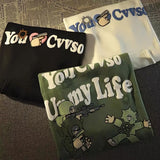 American Retro Hiphop Sweater Letter Anime Hoodie Men and Women Lovers on High Street Streetwear Y2k Women Vibe Oversized Hoodie