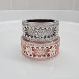 Top Quality Micro Pave Zircon Rotating Gear Ring Rose Gold Silver Color Stainless Steel Machinery Ring For Men Women Unisex Gift