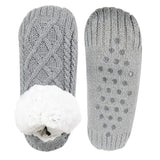 Women Knitted Slipper Socks Cozy  Fuzzy Socks Non Slip Socks Winter Indoor Double Layer Bedroom Slipper Socks EU35-48 US 5-11.5