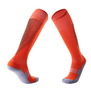 5Pairs/Lot Parent-child Soccer Socks Children's Over-the-knee Soccer Socks Men's Thickened Towel Stockings Adult Non-slip Sports Socks