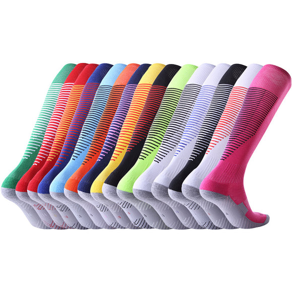 5Pairs/Lot Parent-child Soccer Socks Children's Over-the-knee Soccer Socks Men's Thickened Towel Stockings Adult Non-slip Sports Socks